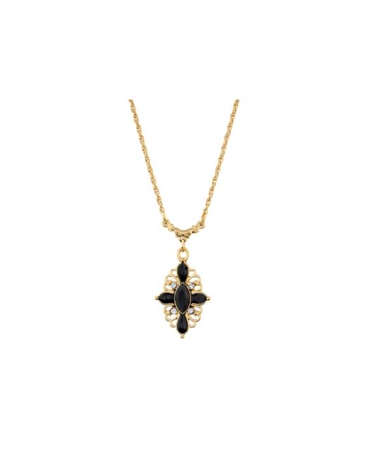 Downton Abbey Clear Crystal Drop Necklace