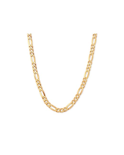 Macy's Figaro Link 22 Chain Necklace in 18k Gold-Plated Sterling
