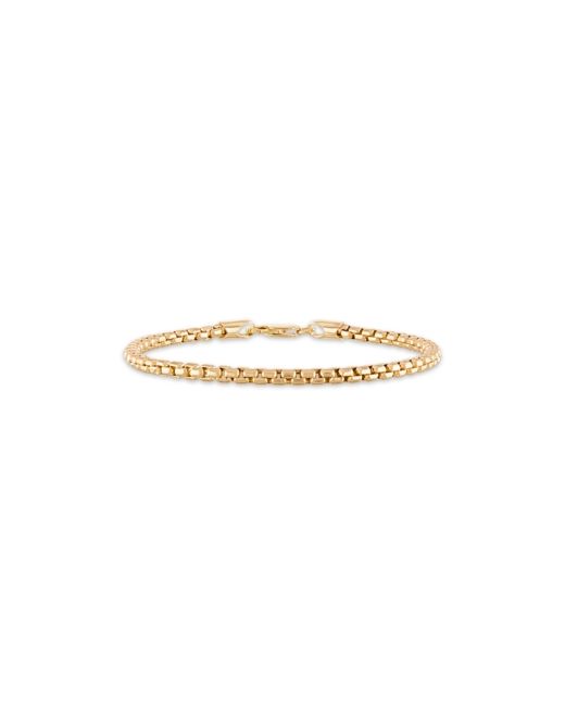 Esquire Men's Jewelry Box Chain 3.5mm 8 1/2 Bracelet 14k Gold Over Sterling