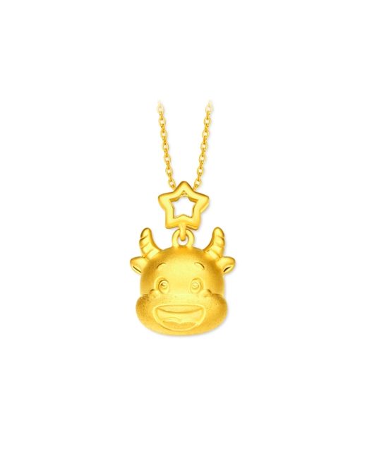 Chow Tai Fook Year of the Ox Charm Pendant in 24k