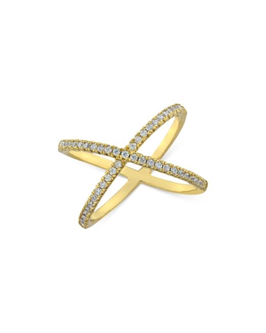 Giani Bernini Cubic Zirconia Crisscross Statement Ring in Plated Sterling Silver Created for Macys