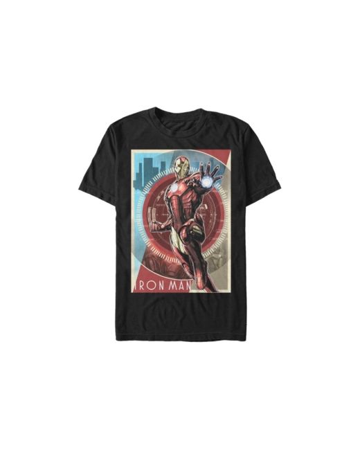 Marvel Avengers Iron Man Power Poster Short Sleeve T-Shirt