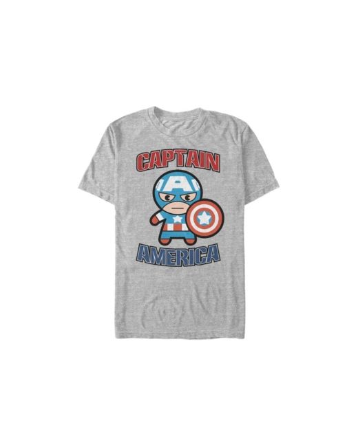 Marvel Comic Collection Captain America Kawaii Short Sleeve T-Shirt