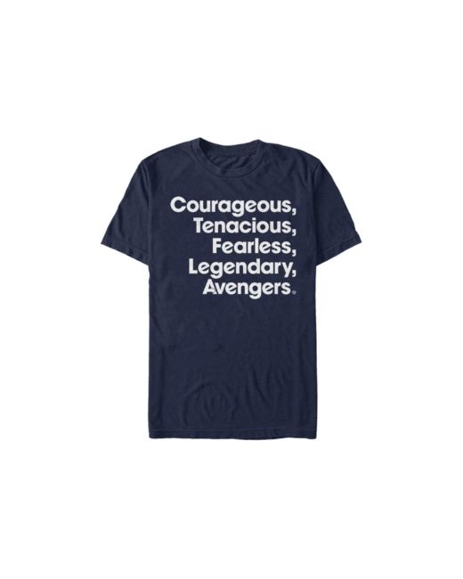 Marvel Avengers We Are Courageous and Tenacious Short Sleeve T-Shirt