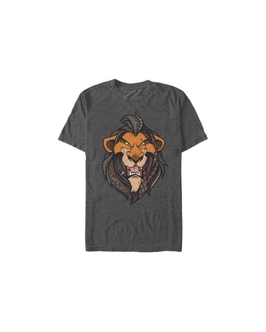 Lion King Disney The Geometric Patterned Scar Short Sleeve T-Shirt