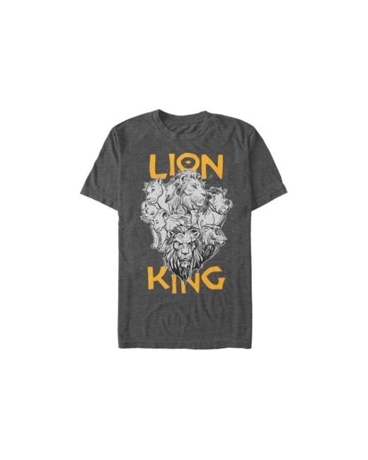Lion King Disney The Live Action Stacked Group Shot Portrait Short Sleeve T-Shirt