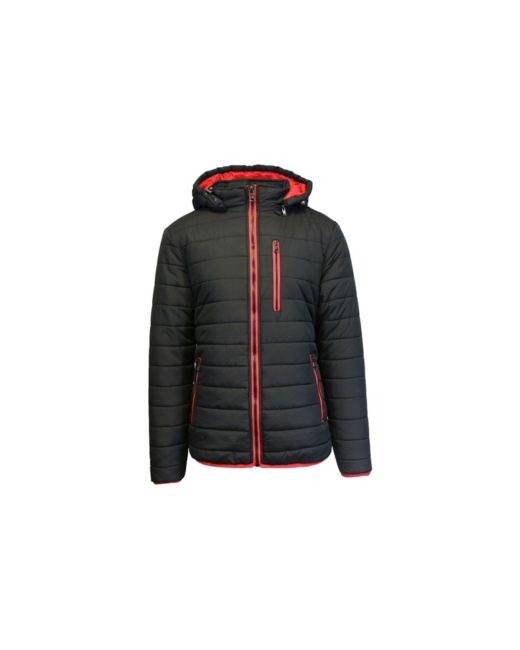 Galaxy By Harvic Spire By Galaxy Puffer Bubble Jacket with Contrast Trim