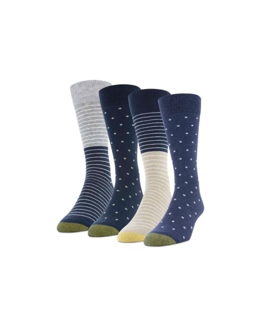 Goldtoe 4-Pack Dot Stripe Socks