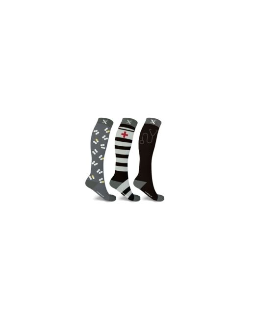Extreme Fit and Knee High Compression Socks For Nurses Doctors 3 Pairs