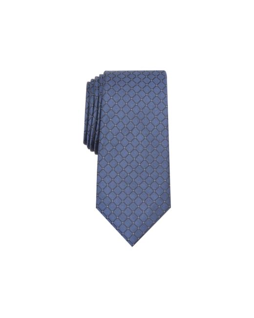 Alfani Malone Grid Slim Tie Created for Macys