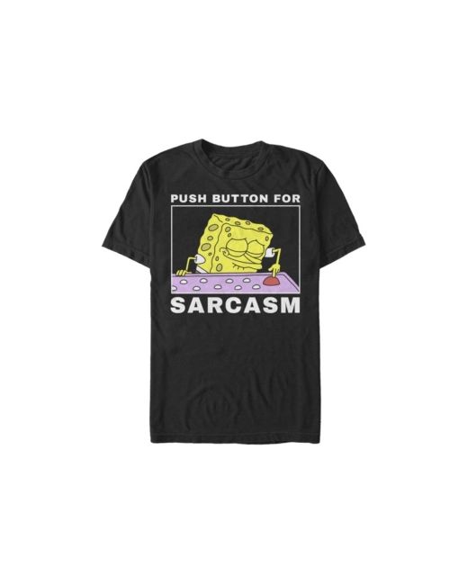 Fifth Sun Sarcasm Button Meme Short Sleeve Crew T-shirt