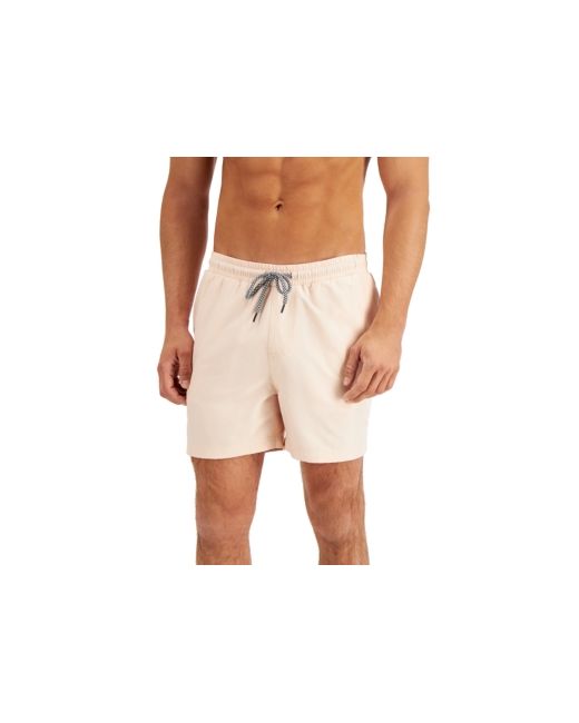 INC International Concepts Inc Regular-Fit Quick-Dry Solid 5 Swim Trunks Created for Macys