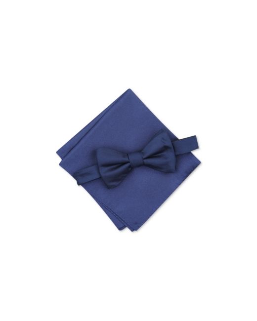 Alfani Solid Texture Pocket Square and Bowtie Created for Macys