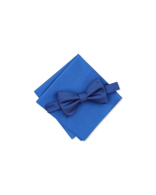 Alfani Solid Texture Pocket Square and Bowtie Created for Macys