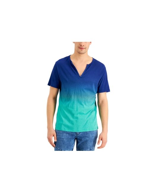 INC International Concepts Inc Ombre Deep Split Neck Shirt Created for Macys