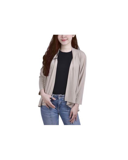 Ny Collection Petite Open-Front Cardigan