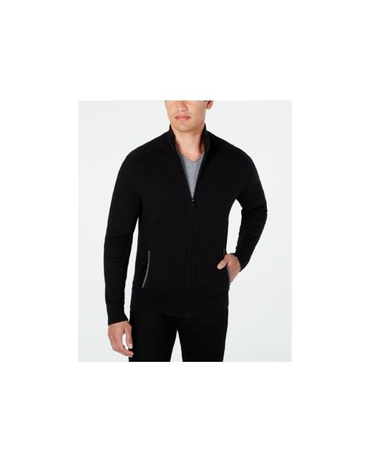 Alfani Ribbed Full-Zip Sweater Classic Fit Created for Macys
