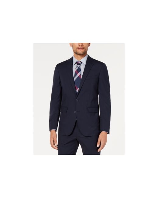 Cole Haan Grand. os Wearable Technology Slim-Fit Stretch Grid Suit Jacket