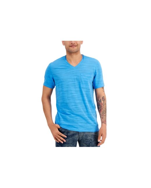 INC International Concepts Inc Broken-Stripe V-Neck T-Shirt Created for Macys