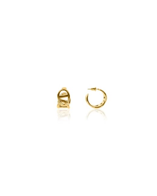 Oma The Label Benin 18K Gold Plated Brass Small Hoop Earrings 0.8
