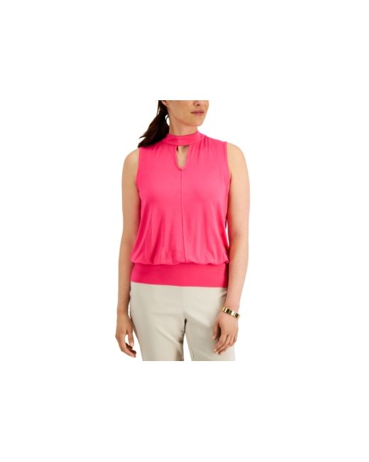 Jm Collection Keyhole Mock Neck Top Created for Macys