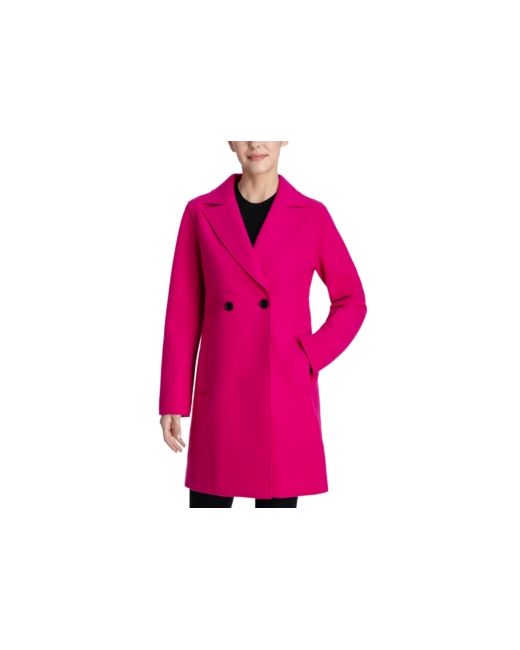 BCBGeneration Raw-Edge Double-Breasted Walker Coat