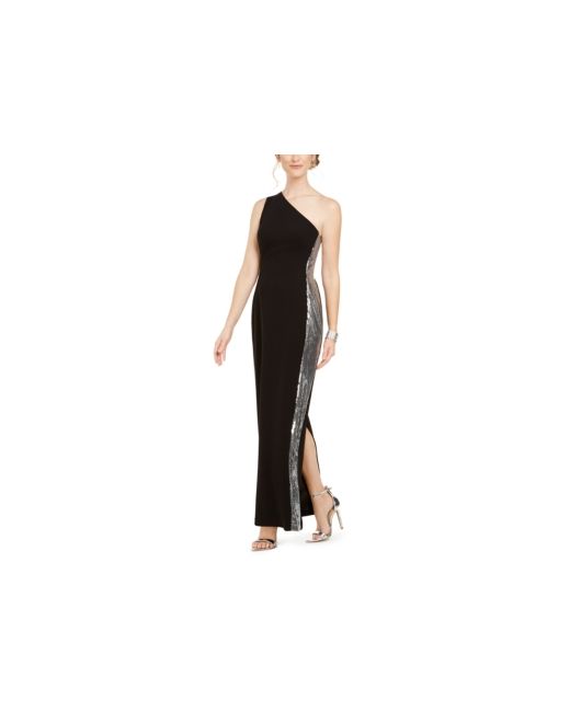 Vince Camuto Sequin One-Shoulder Gown