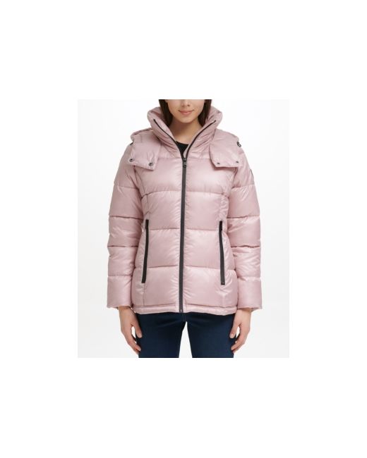 Kenneth Cole Shine Hooded Puffer Coat