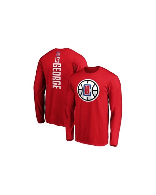 Fanatics Paul George La Clippers Team Playmaker Name and Number Long Sleeve T-shirt