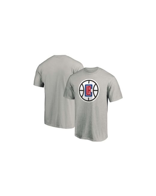 Fanatics Heathered Charcoal La Clippers Primary Team Logo T-shirt