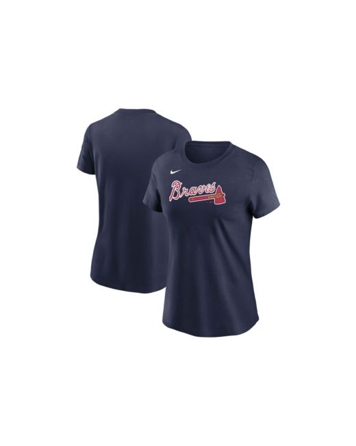 Nike Navy Atlanta Braves Wordmark T-shirt