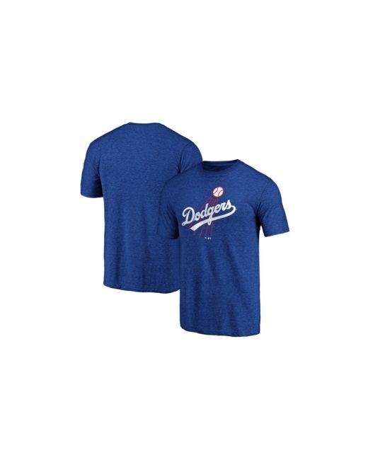 Fanatics Royal Los Angeles Dodgers True Classics Throwback Logo Tri-Blend T-shirt