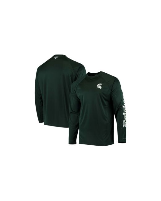 Columbia Pfg Michigan State Spartans Terminal Tackle Omni-Shade Long Sleeve T-shirt