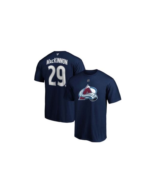 Fanatics Nathan Mackinnon Colorado Avalanche Authentic Stack Name Number T-shirt