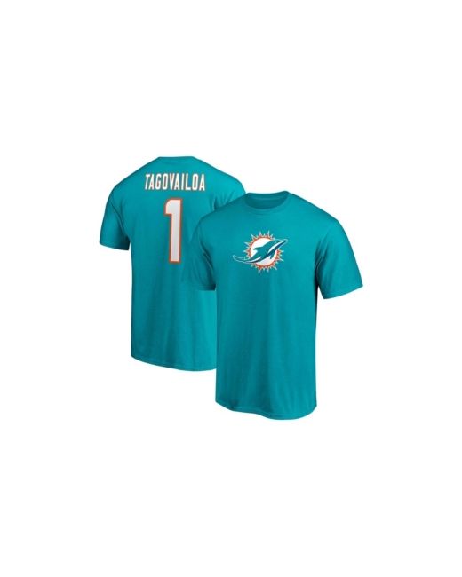 Fanatics Tua Tagovailoa Miami Dolphins Player Icon Name and Number T-shirt