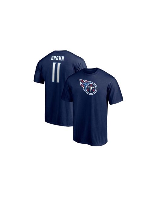 Fanatics Aj Brown Tennessee Titans Player Icon Name and Number T-shirt