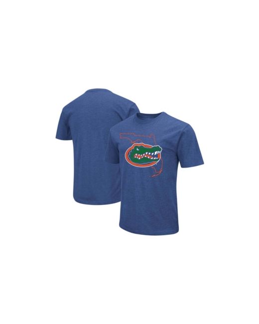 Colosseum Heathered Florida Gators State Outline T-shirt
