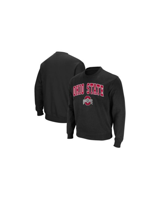 Colosseum Ohio State Buckeyes Team Arch Logo Tackle Twill Pullover Sweatshirt