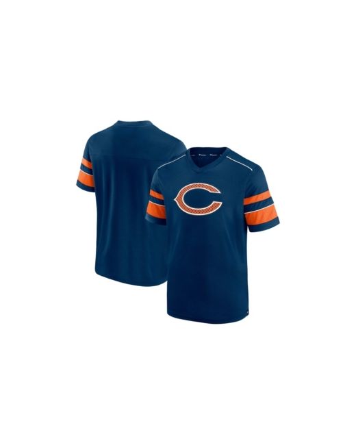 Fanatics Chicago Bears Textured Hashmark V-Neck T-shirt
