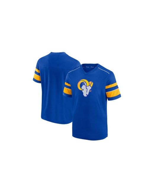 Fanatics Los Angeles Rams Textured Hashmark V-Neck T-shirt
