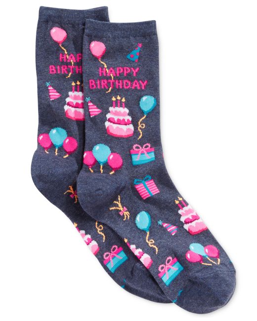 Hot Sox Happy Birthday Fashion Crew Socks