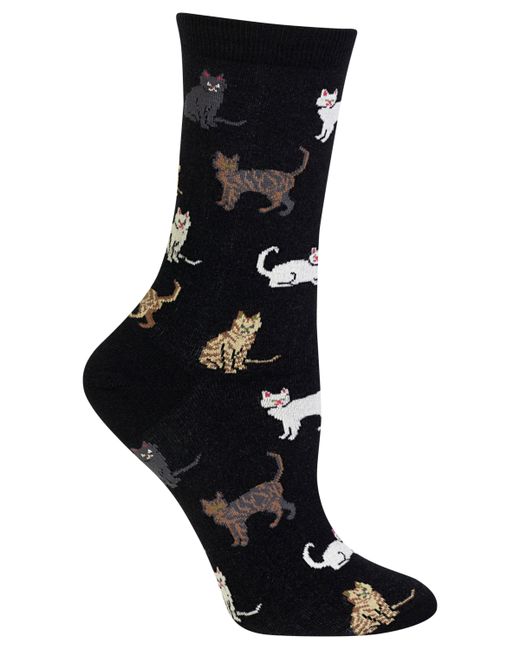 Hot Sox Cats Fashion Crew Socks