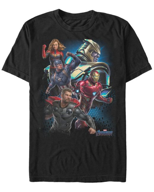 Marvel Avengers Endgame Group Action Pose Short Sleeve T-shirt