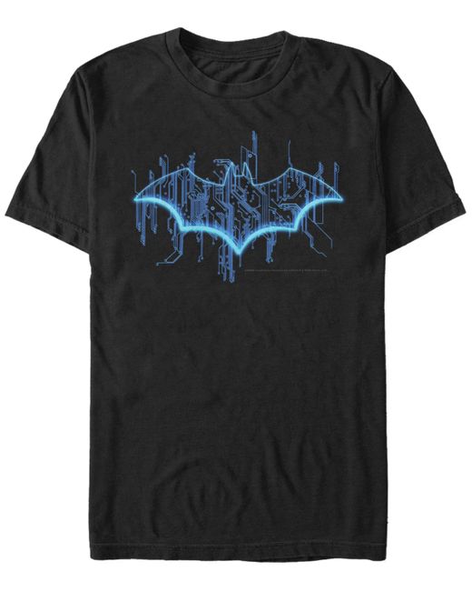 Fifth Sun Dc Batman Digital Bat Logo Short Sleeve T-Shirt
