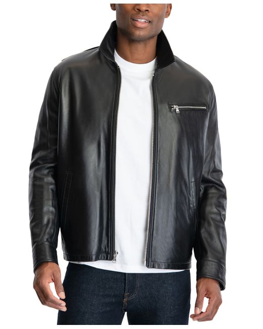Michael Kors Michael James Dean Leather Jacket Created for Macys