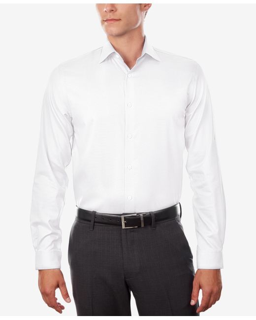 Michael Kors Regular Fit Airsoft Stretch Non-Iron Performance Solid Dress Shirt