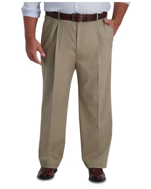Haggar Big Tall Iron Free Premium Classic-Fit Pleated Pant