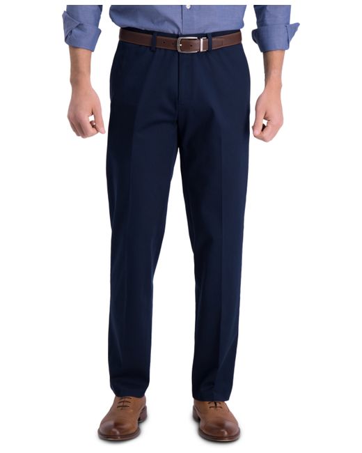 Haggar Iron Free Premium Khaki Straight-Fit Flat-Front Pant