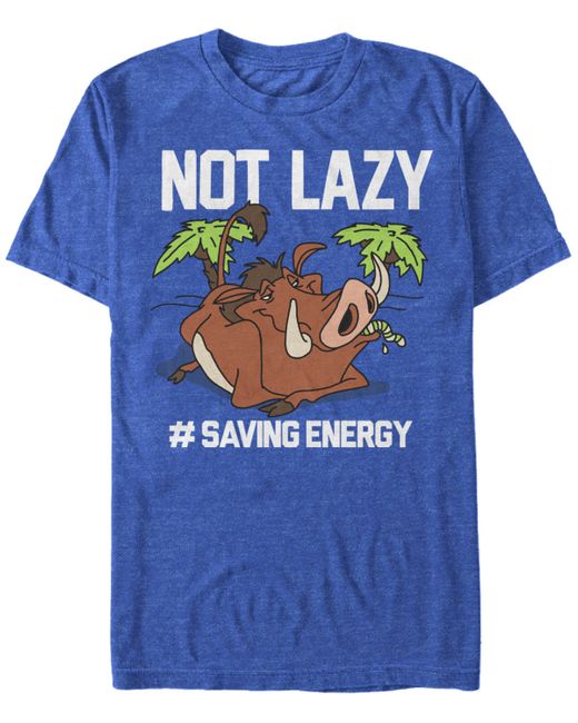 Lion King Disney Pumbaa Not Lazy Short Sleeve T-Shirt