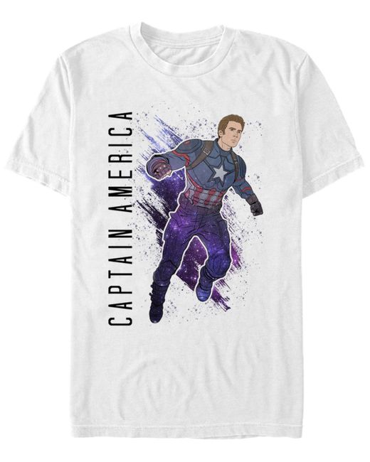 Marvel Avengers Galaxy Painted Captain America Short Sleeve T-Shirt